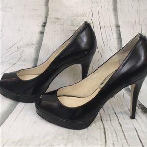 Michael Kors Black Peep Toe Pumps